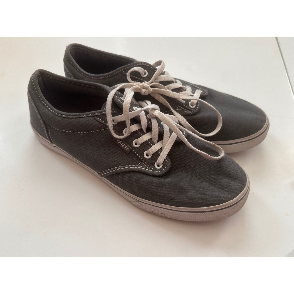 Vans‎ Atwood Low Charcoal Grey Canvas Skate Shoes Womens 7.5 500714